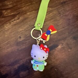 Green Hello Kitty key chain
